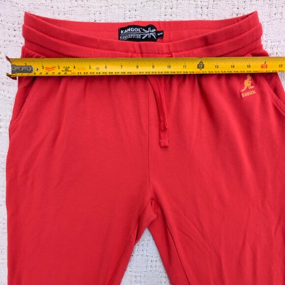 Kangol Joggers Pants Men's S Retro Red Yellow Combo Drawstring Pockets Size M - Picture 3 of 6